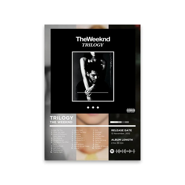 Lienzo musical retro para pared