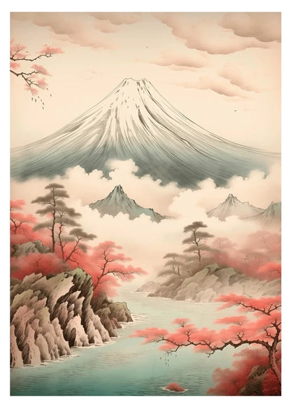 Póster de Arte Japonés de Exposición (Katsushika Hokusai) - Impresión de Paisajes Vintage en Lienzo
