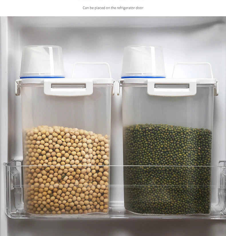 Tarro Hermético de Almacenamiento para Cocina (Grado Alimenticio) | Contenedor Sellado Reutilizable para Alimentos Secos