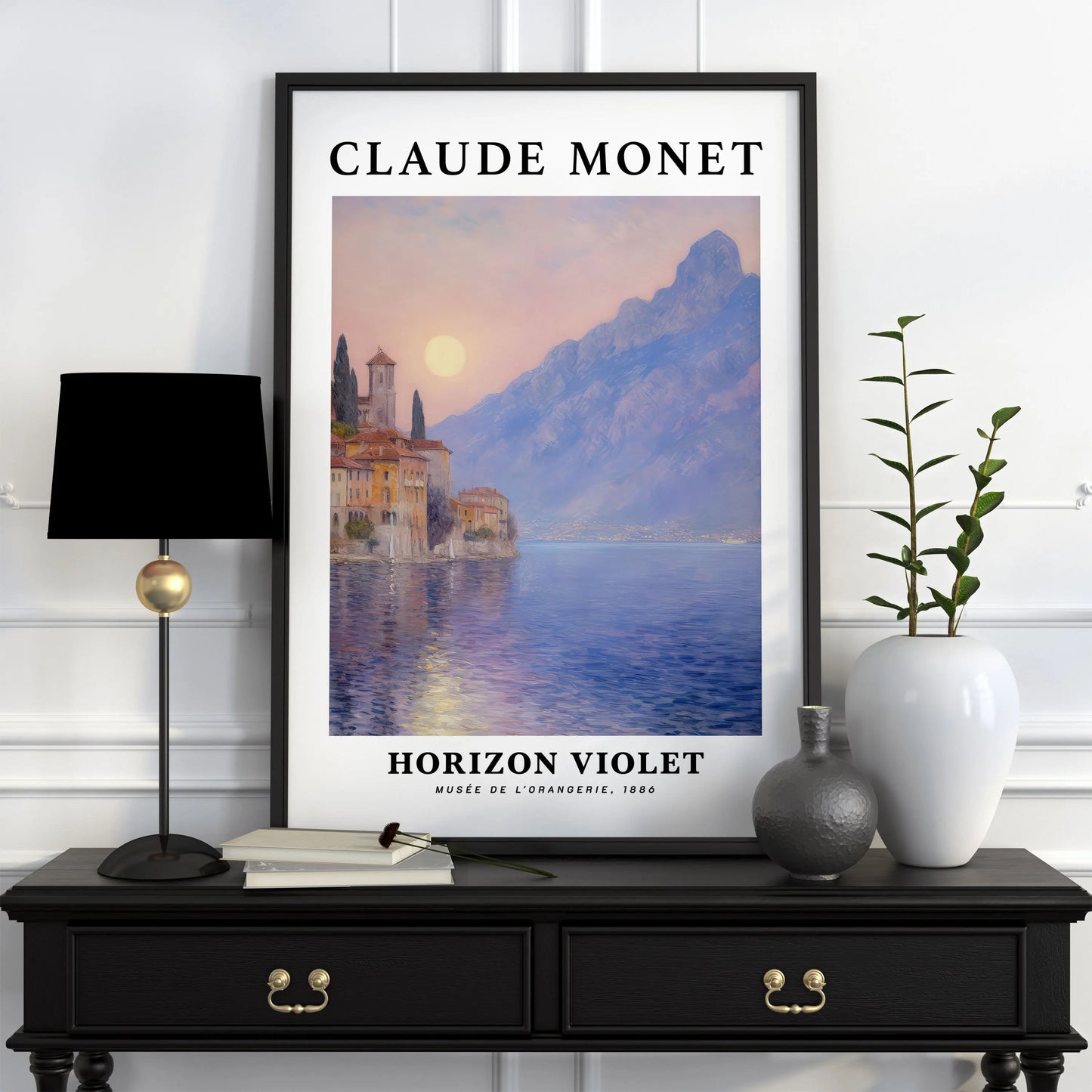 Póster Vintage de Arte Famoso (Claude Monet) - Impresión en Lienzo Giclée de Paisajes y Flores