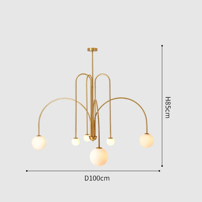 Lámpara Colgante Minimalista Nórdica - Chandelier de Arte Geométrico