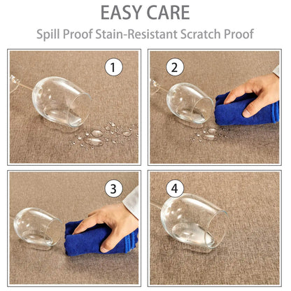 Mantel Rectangular de Estilo Rústico (Impermeable) - Cubierta de Tela Anti-Manchas y Anti-Arrugas para Cocina, Comedor y Exteriores