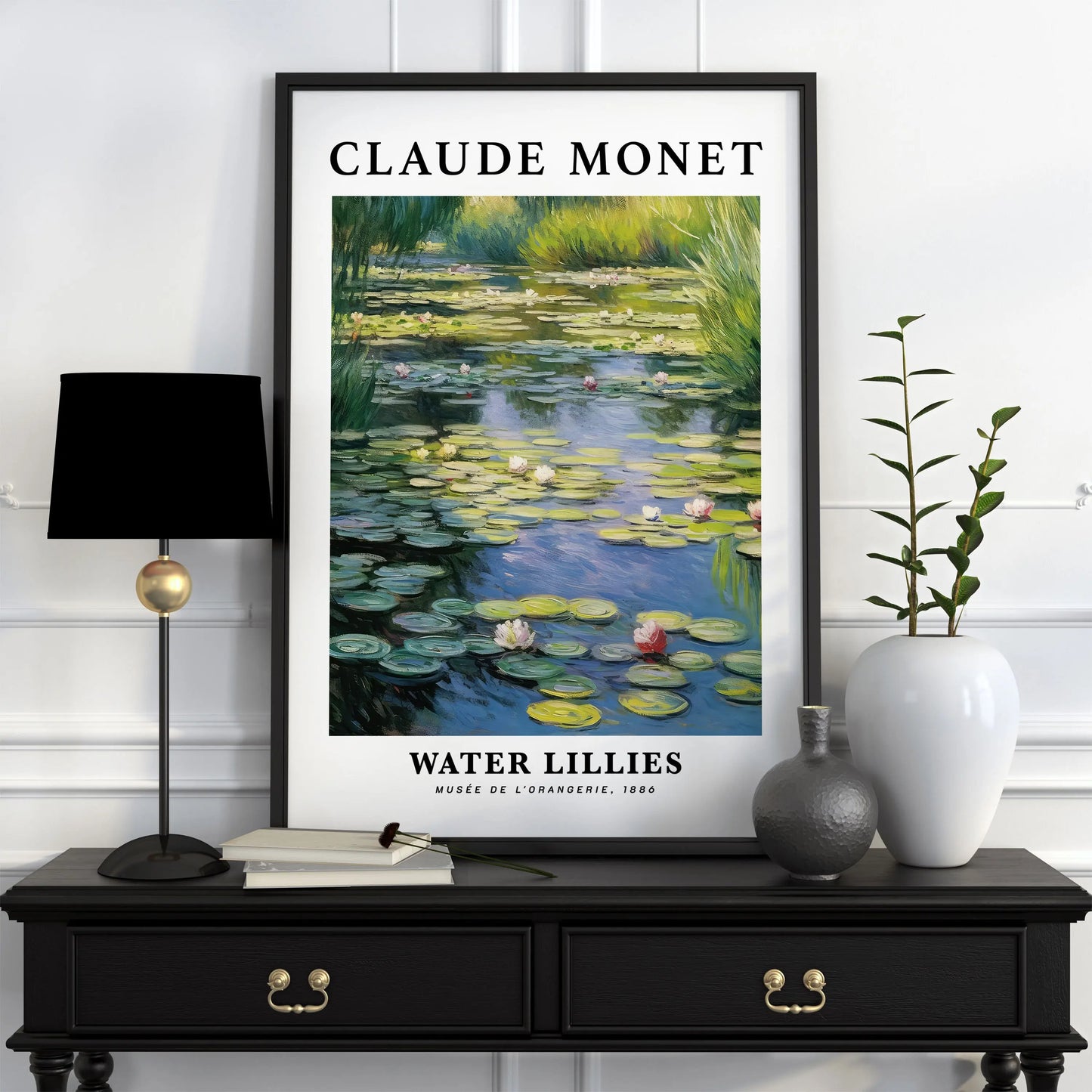 Póster Vintage de Arte Famoso (Claude Monet) - Impresión en Lienzo Giclée de Paisajes y Flores