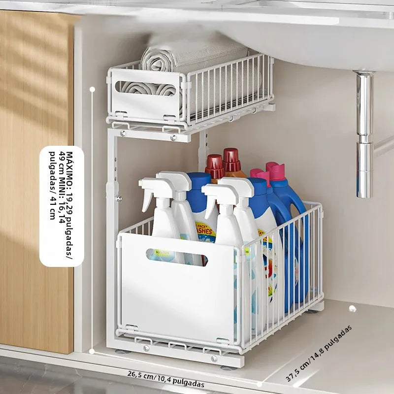 Organizador extraíble de 2 niveles