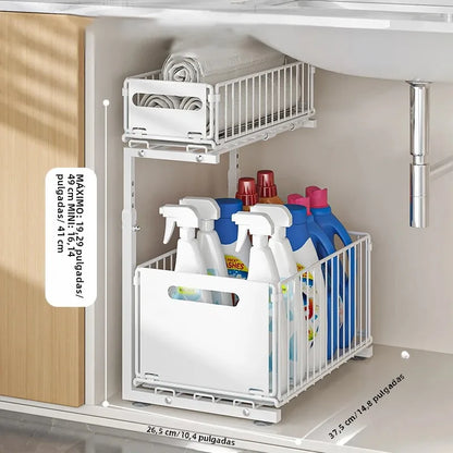 Organizador extraíble de 2 niveles