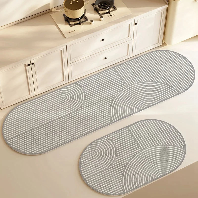 Alfombra de Cocina de Diatomita Ultra Absorbente | Tapete Antideslizante de Secado Rápido para Suelo | Rug Alargada para Entrada y Baño