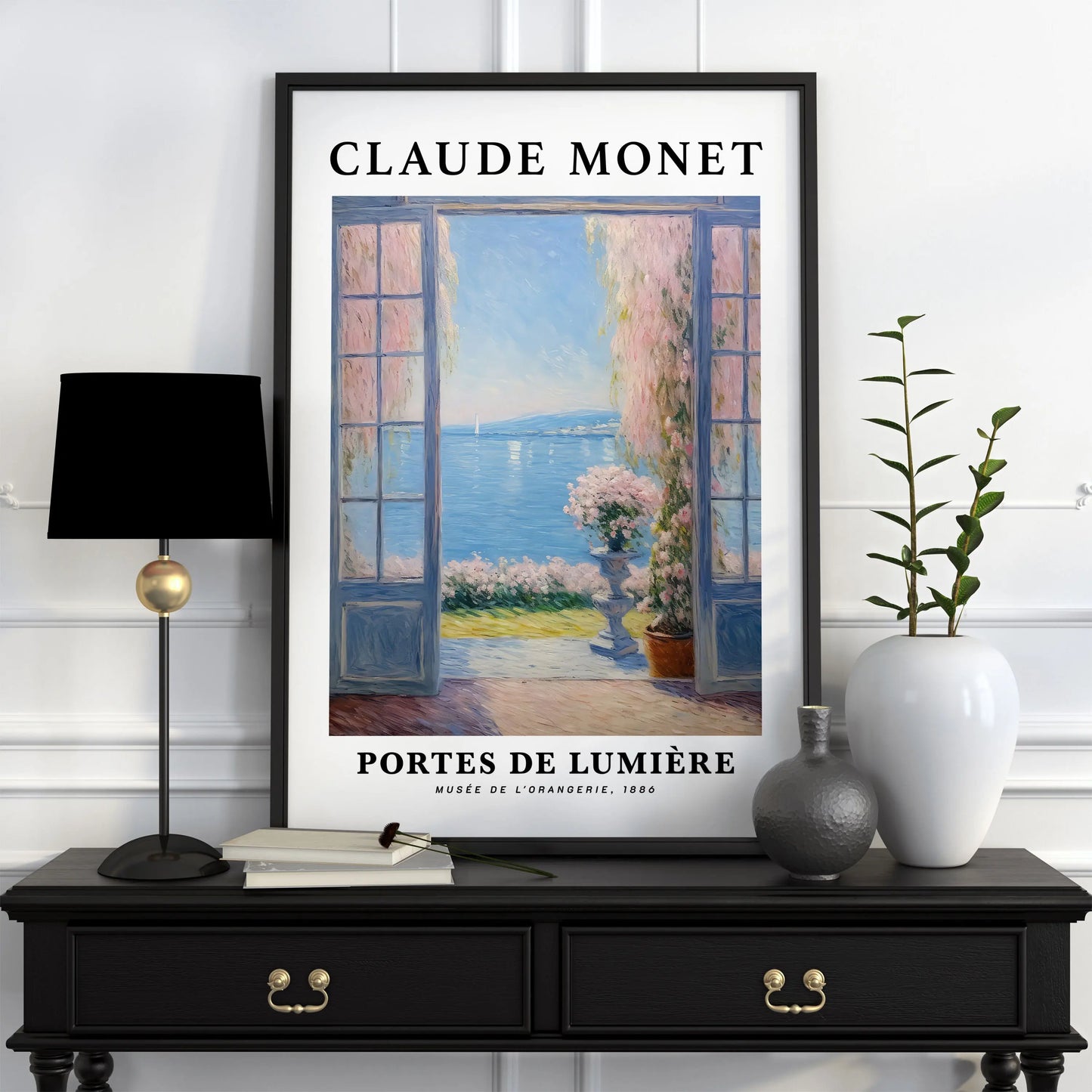 Póster Vintage de Arte Famoso (Claude Monet) - Impresión en Lienzo Giclée de Paisajes y Flores