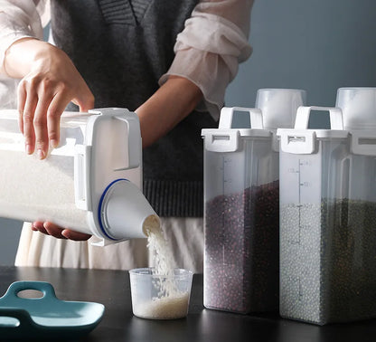 Tarro Hermético de Almacenamiento para Cocina (Grado Alimenticio) | Contenedor Sellado Reutilizable para Alimentos Secos