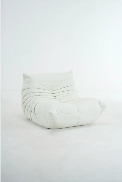 Sillón Individual Oruga (Terciopelo) - Sofá Plegable Tatami Lazy, Silla de Lectura/Mecedora para Dormitorio y Balcón