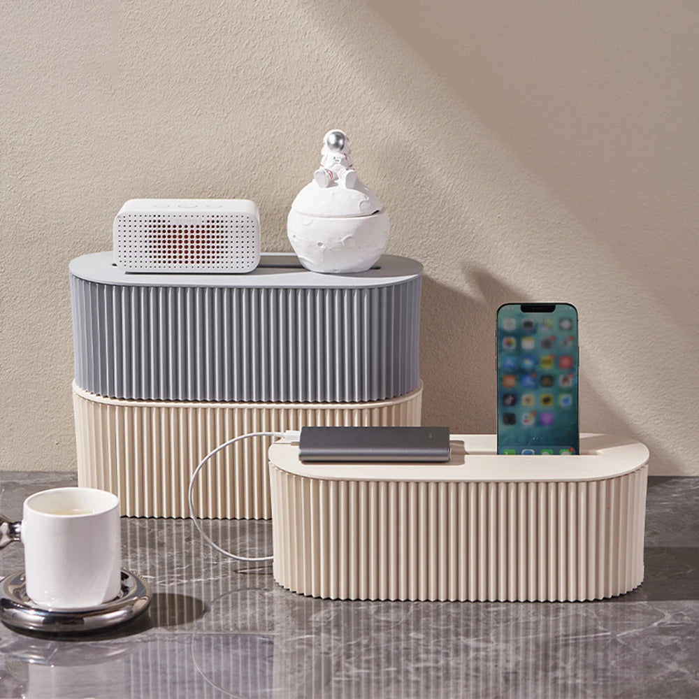 Caja Organizadora de Regletas Domésticas Multi-Propósito | Contenedor de Gestión de Cables y Datos para el Hogar