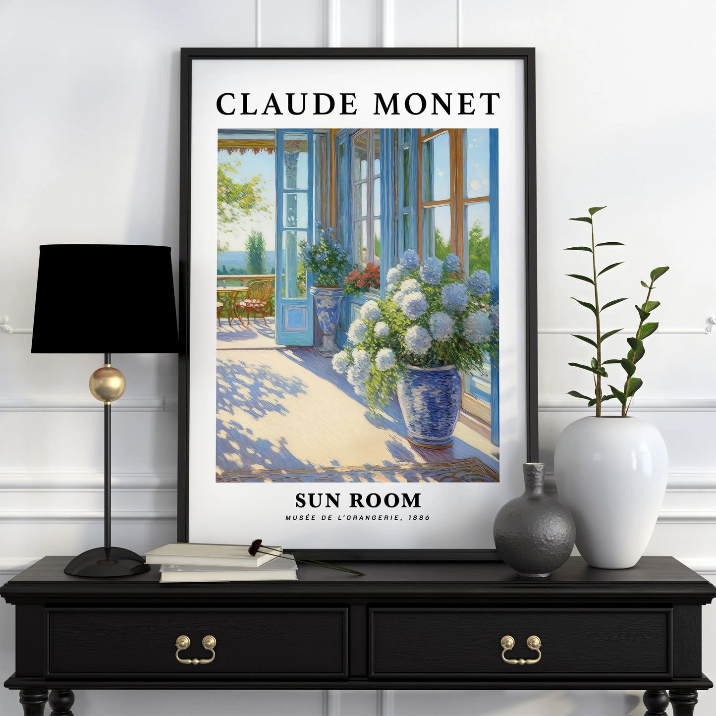 Póster Vintage de Arte Famoso (Claude Monet) - Impresión en Lienzo Giclée de Paisajes y Flores