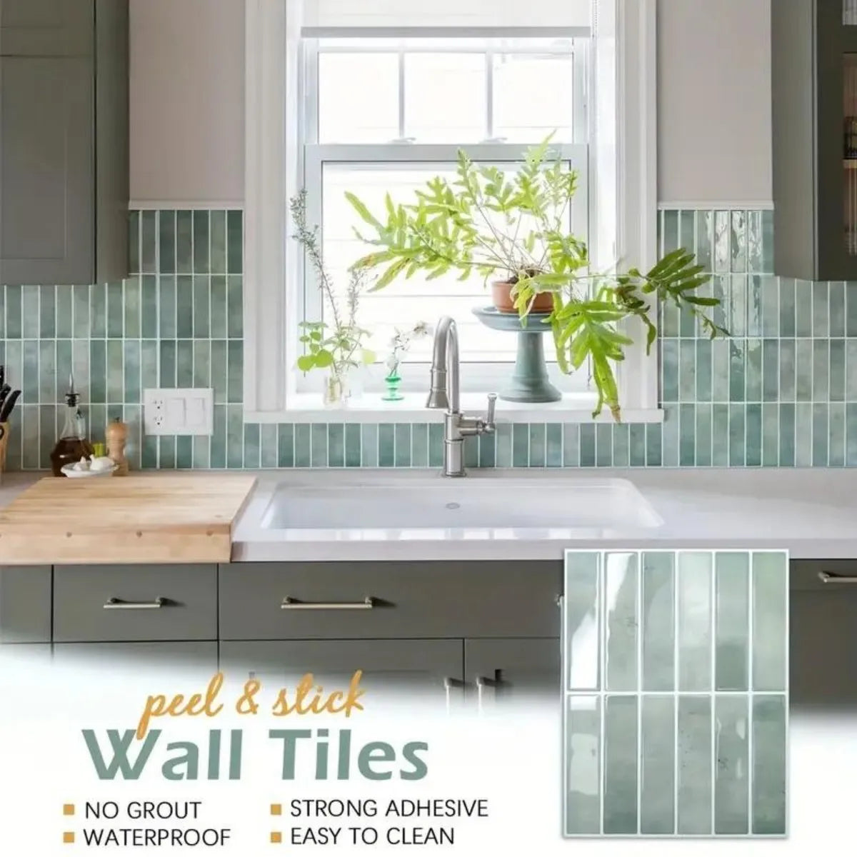 Stickers de Azulejos de Pared Autoadhesivos (Peel and Stick) - Impermeables y Resistentes al Calor