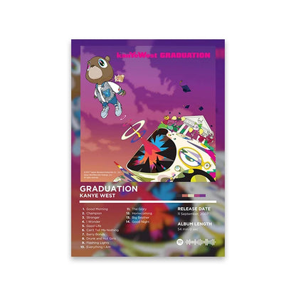 Lienzo musical retro para pared