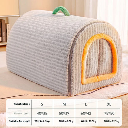 Cama Nido Cerrada para Perros y Gatos | Casa Térmica Acolchada de Invierno | Cueva para Mascotas Lavable y Desmontable | Refugio Cálido para Perros Grandes y Gatos