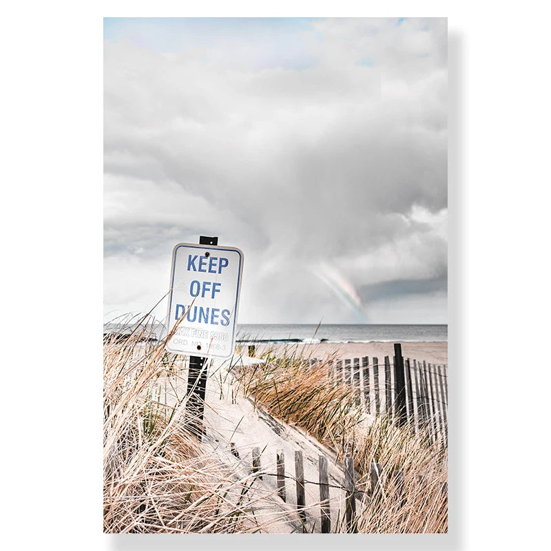 Lámina de Paisaje Marino Nórdico en Lienzo