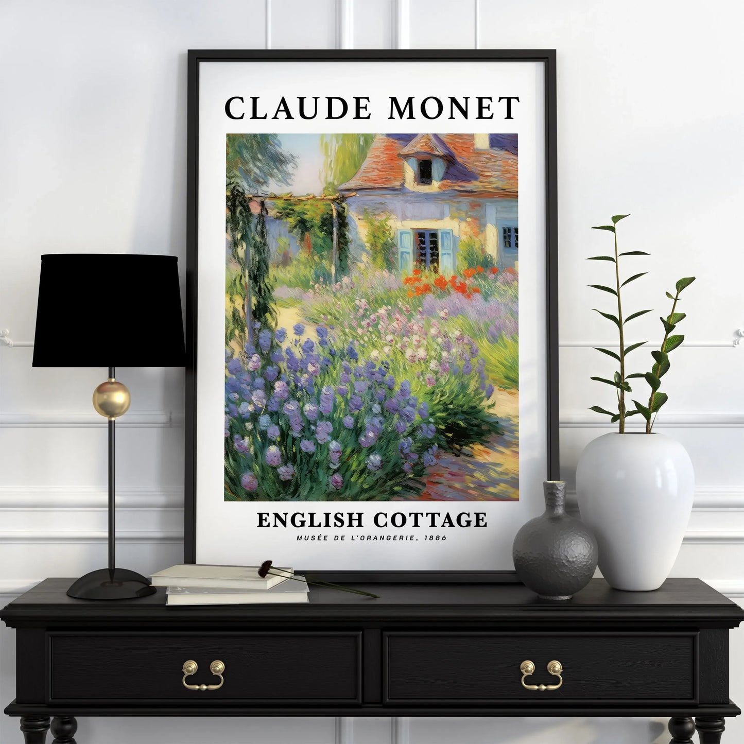 Póster Vintage de Arte Famoso (Claude Monet) - Impresión en Lienzo Giclée de Paisajes y Flores