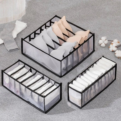 Organizador de Cajones Plegable con 7, 9 u 11 Compartimentos | Caja Separadora para Ropa Interior, Calcetines y Jeans