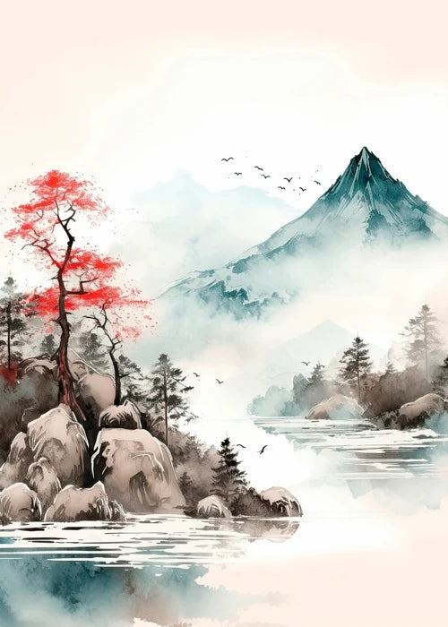 Póster de Arte Japonés de Exposición (Katsushika Hokusai) - Impresión de Paisajes Vintage en Lienzo