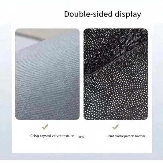 Alfombra Redonda Vintage VIKAMA (Terciopelo de Cristal Absorbente) - Tapete de Suelo Antideslizante y Lavable a Máquina para Sala y Dormitorio