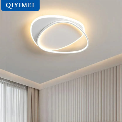 Chandelier LED Moderno QIYIMEI para Salón y Dormitorio | Lámpara de Techo Minimalista de Aluminio | Iluminación de Alta Eficiencia 110-220V
