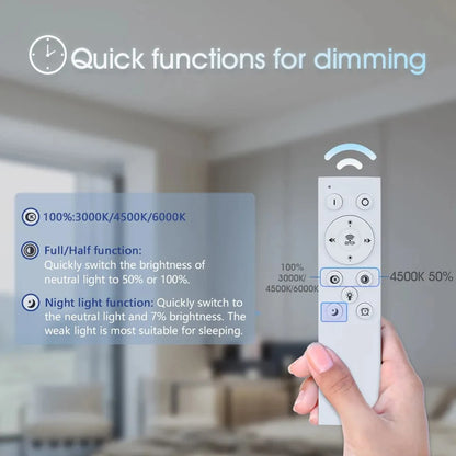 Lámpara de Techo LED Moderna Regulable con Mando | Plafón Minimalista 1-6 Cabezales Salón y Estudio - Casarae