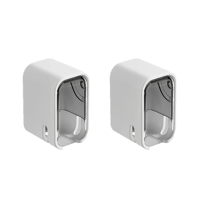 Set de 2 Soportes de Cepillo de Dientes de Pared con Tapa Abatible (Antipolvo)