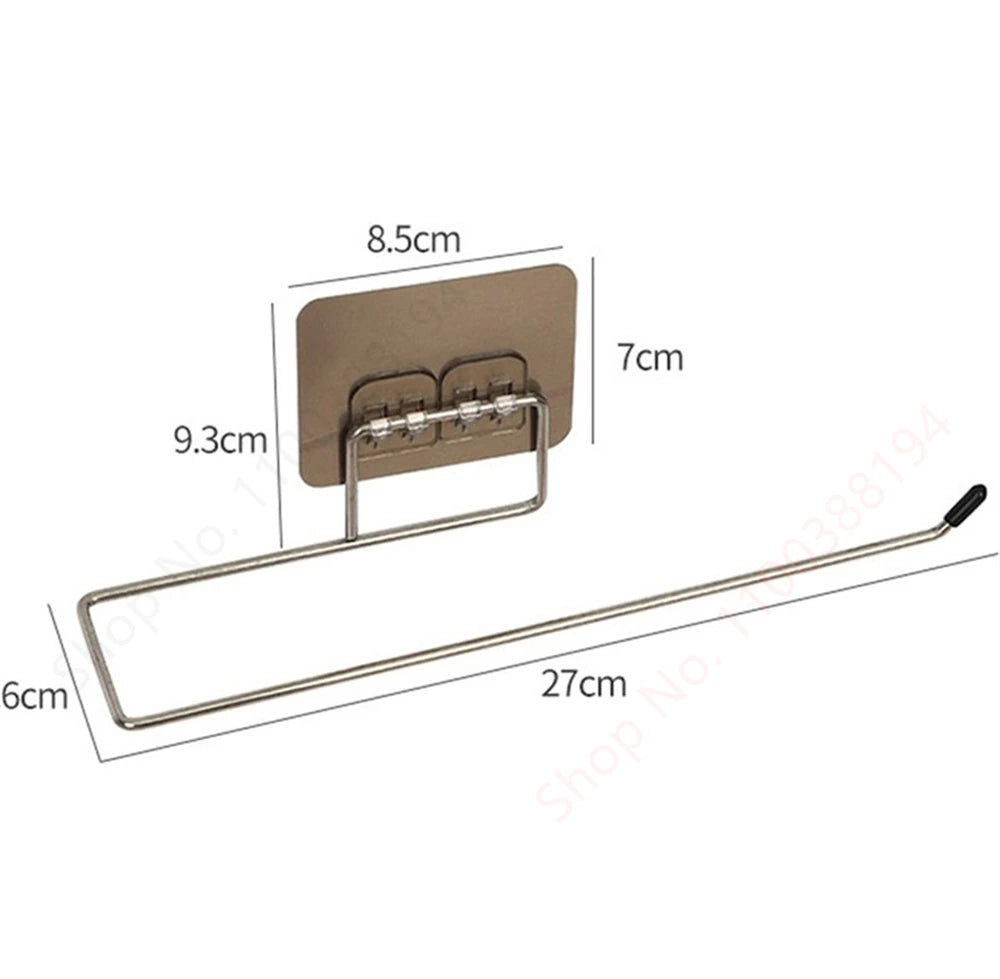 Organizador Adhesivo de Papel Higiénico y Toallas (Acero Inoxidable SUS304)